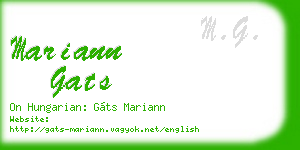mariann gats business card